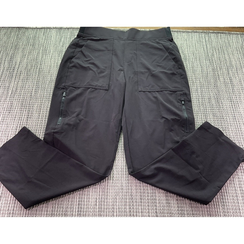 Athleta Brooklyn Ankle Pants Womens 2 Black Tapered Athletic Travel Commuter